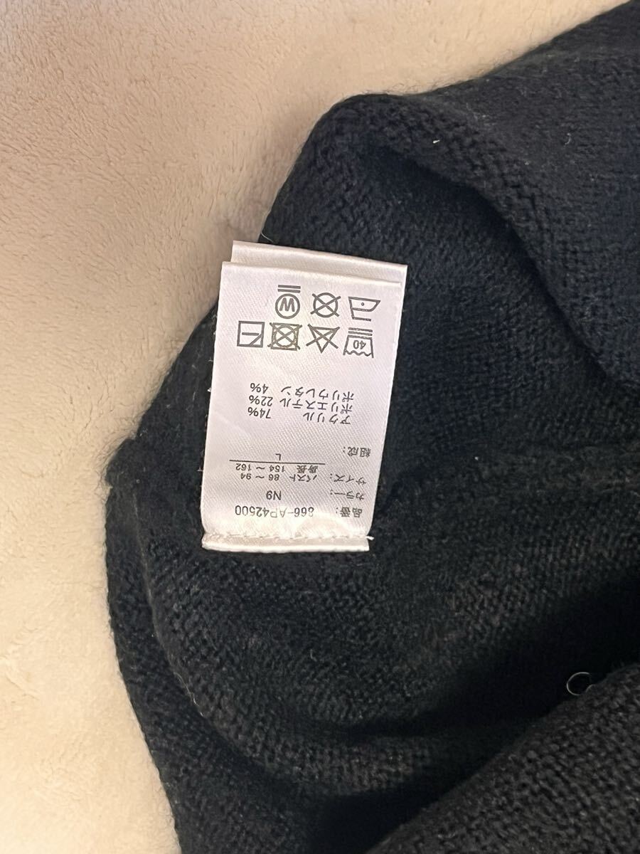 ★丸首カーディガン★　黒　L_画像4