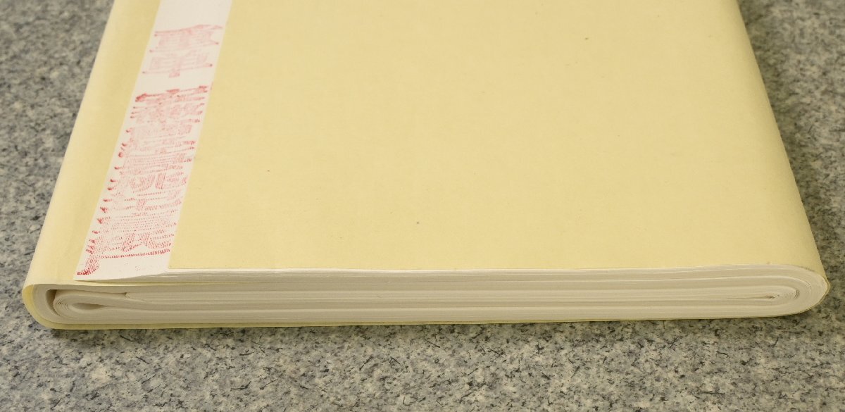 中国の古い宣紙 紅陽牌（桃記牌) 2×6尺 57×178cm 棉料 重棉料単宣 50枚 安徽省涇縣桃記宣紙厰 宣紙 古紙 唐物 画仙紙 文房四宝 書道_画像8