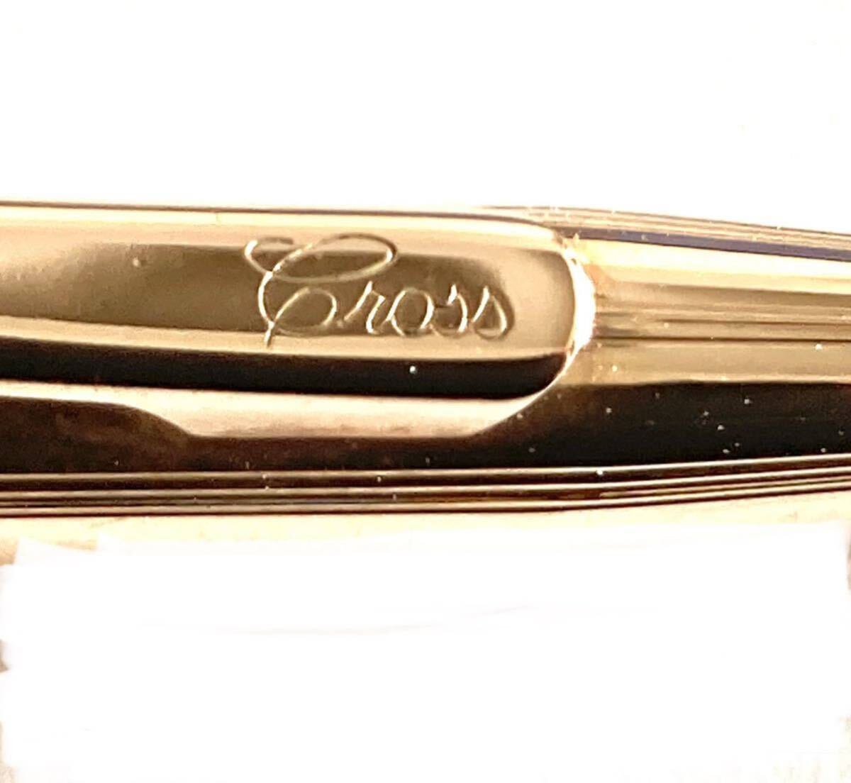 【超美品】 金高謄 CROSS クロス クラシックセンチュリー 14金張 旧ロゴ ボールペン 青純正リフィル付_画像2