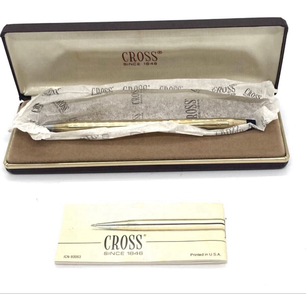 【美品】 CROSS クロス クラシックセンチュリー 10金張 ボールペン 黒純正リフィル付_画像1