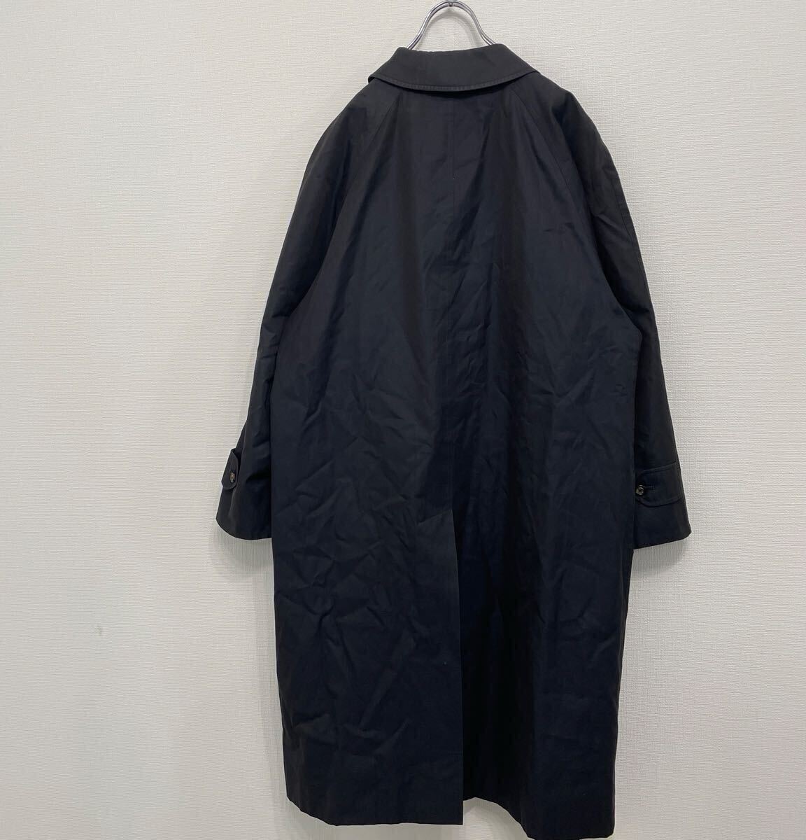 【960】 バーバリーズ ネイビー ラグラン袖 ステンカラーコート 日本製 Burberry's vintage ヴィンテージ コットン 裏地ノバチェック_画像6