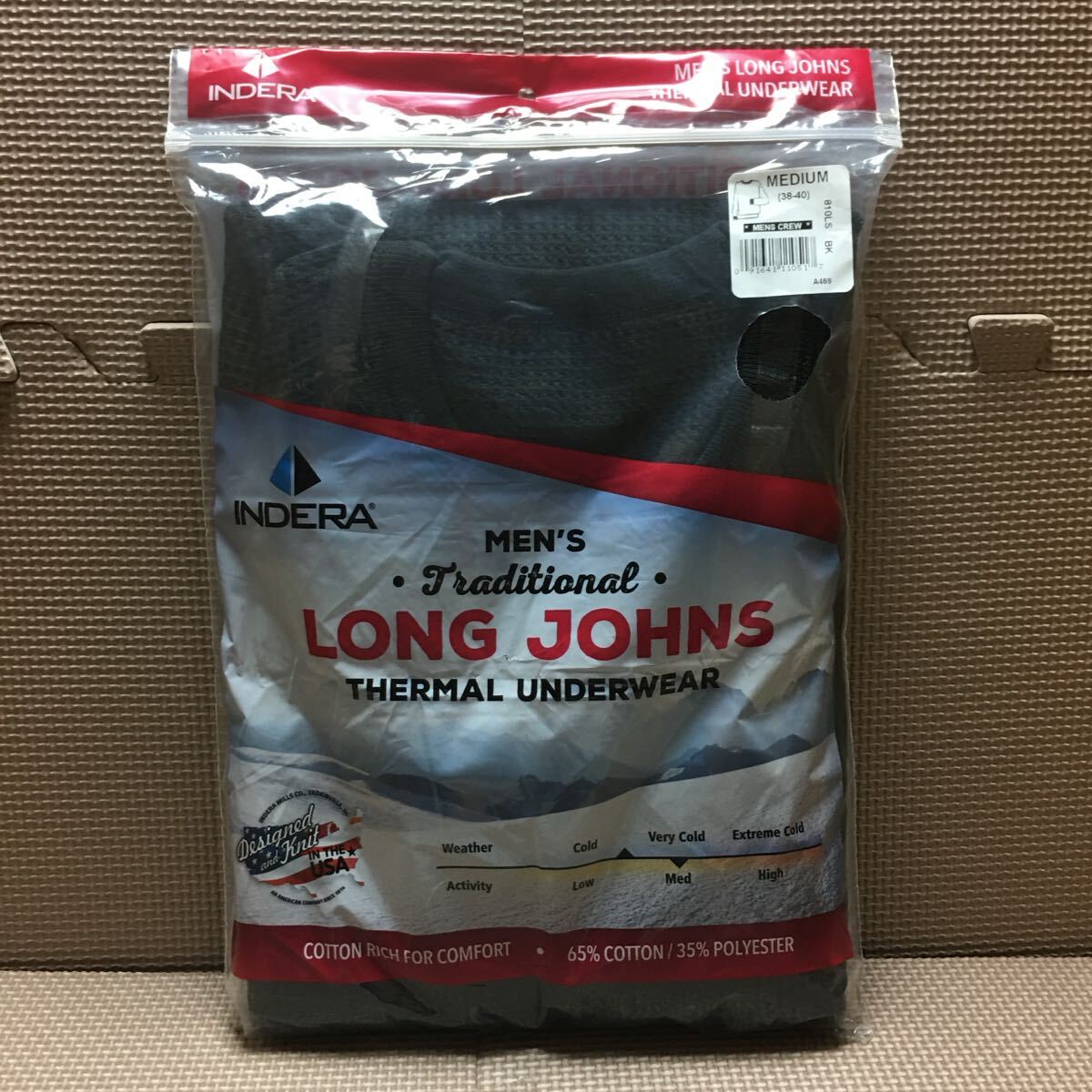 新品未使用 INDERA インデラミルズ サーマル長袖 ブラック 黒 M_画像1