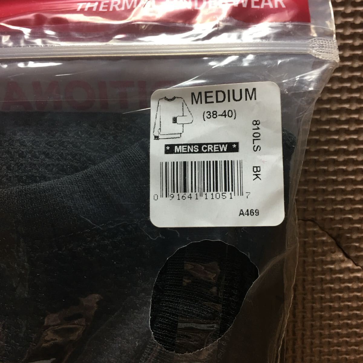 新品未使用 INDERA インデラミルズ サーマル長袖 ブラック 黒 M_画像2