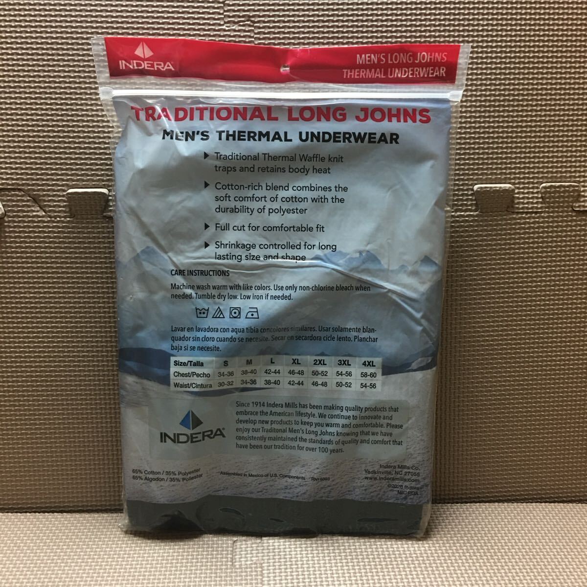 新品未使用 INDERA インデラミルズ サーマル長袖 ブラック 黒 M_画像3