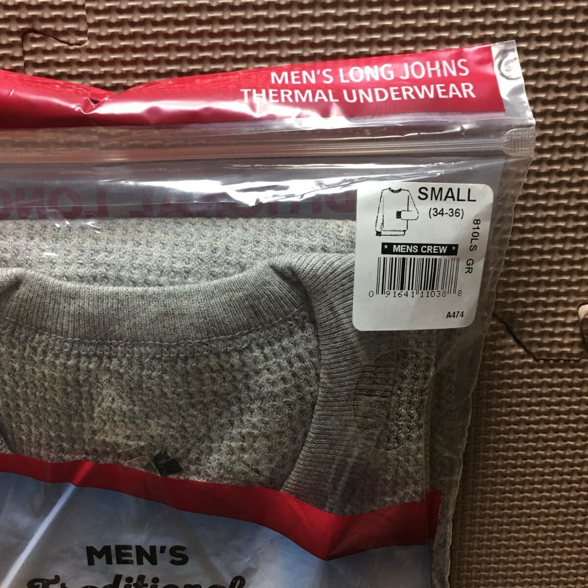 新品未使用 INDERA インデラミルズ サーマル長袖 グレー S_画像2