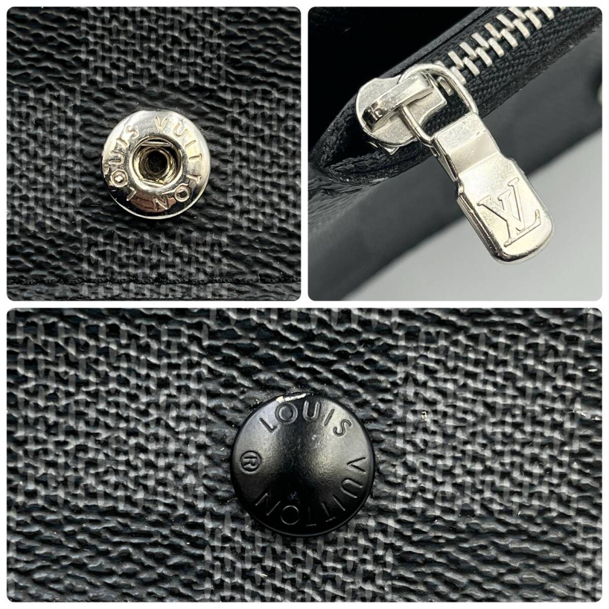 J290★ルイヴィトン LOUIS VUITTON ポーチ サンチュール ダミエグラフィットキャンバス