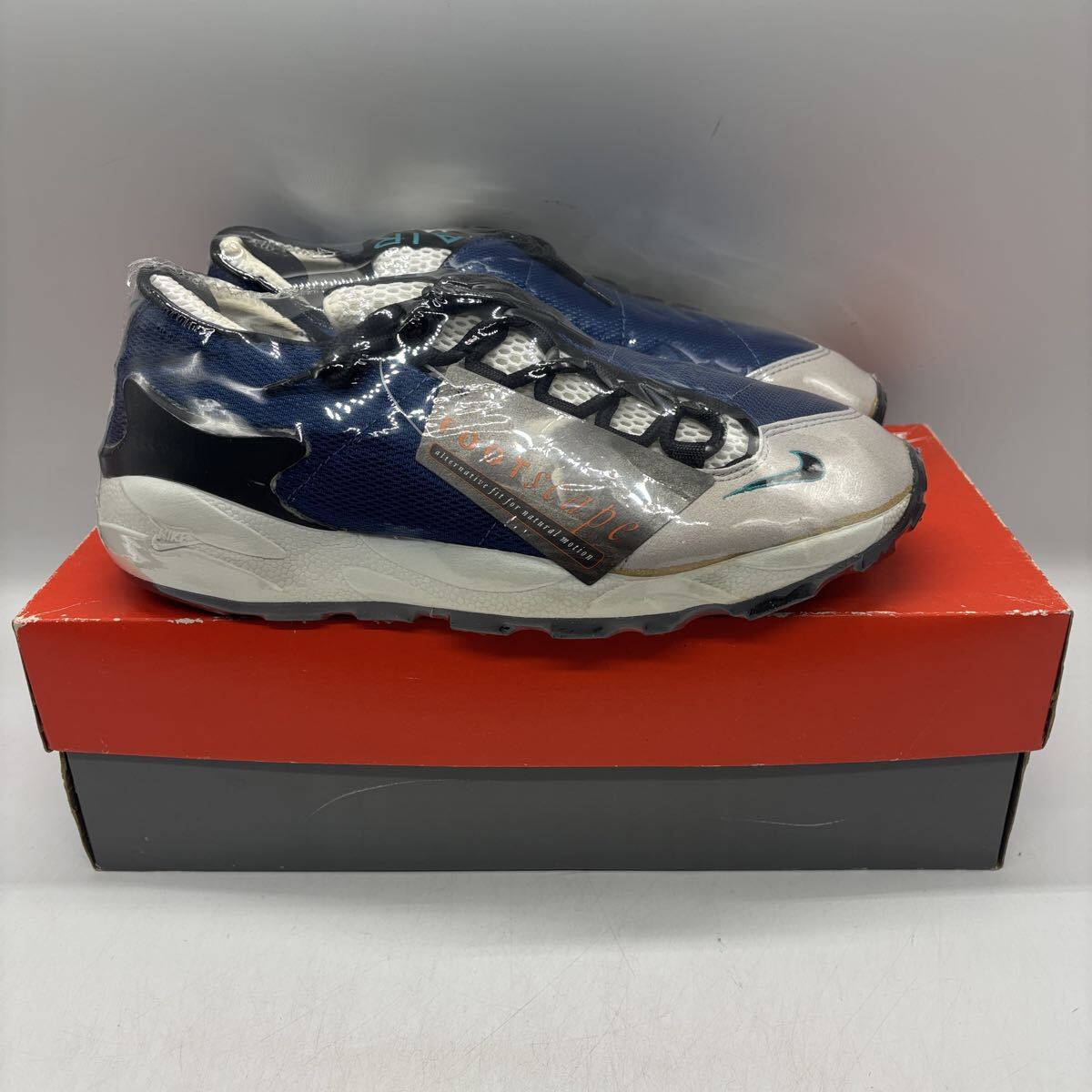 【27.5cm】DEADSTOCK 90s Vintage NIKE AIR FOOTSCAPE デッドストック 90年代 ナイキ エア フットスケープ 加水分解 (104053-431) 0520_画像5