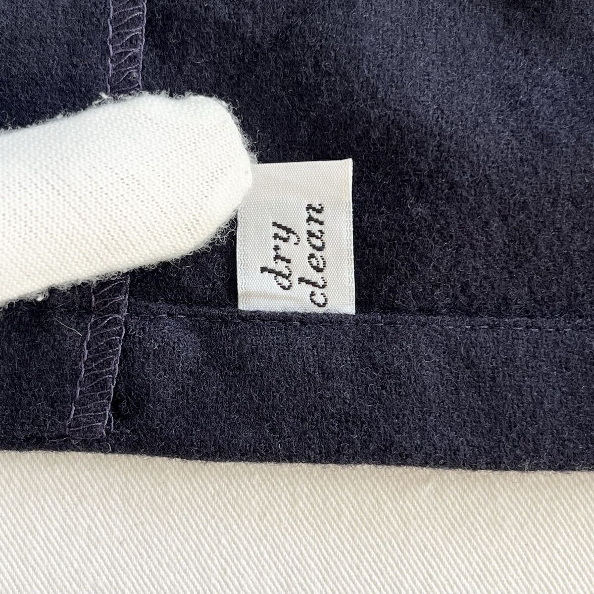 美品! 70s PENDLETON 無地 ウール ループカラー ボードシャツ XL ネイビー USA製 ビンテージ 70年代 ペンドルトン 開襟 ボックスシャツ_画像7