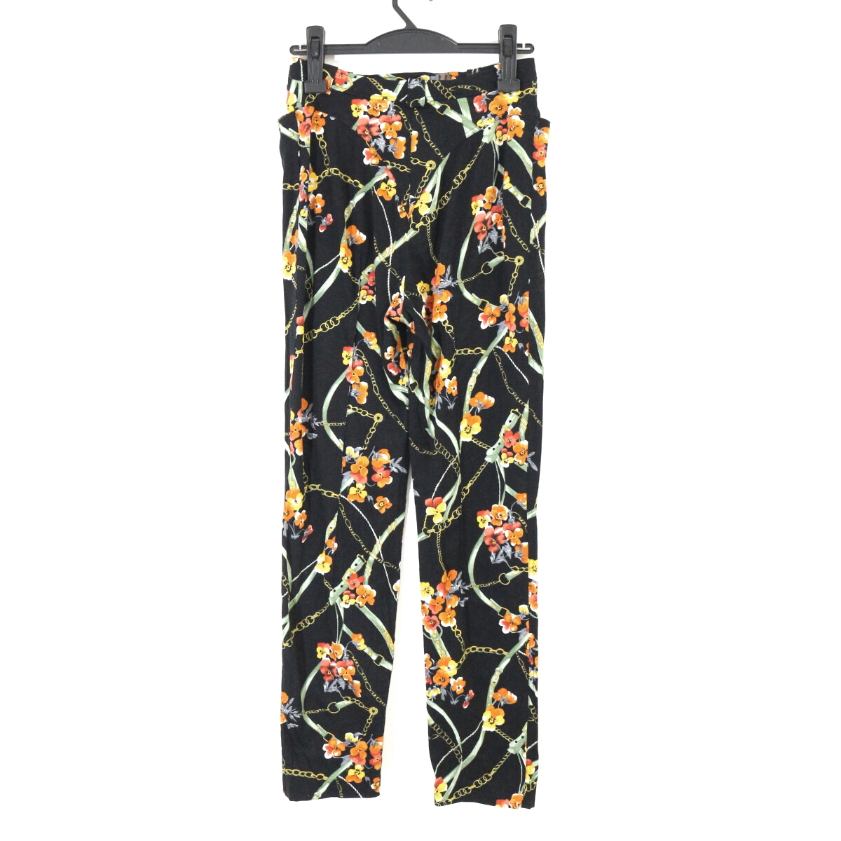VERONIQUE LEROY コットンジャージーボタニカルプリントパンツ 38 ヴェロニクルロワ_画像2