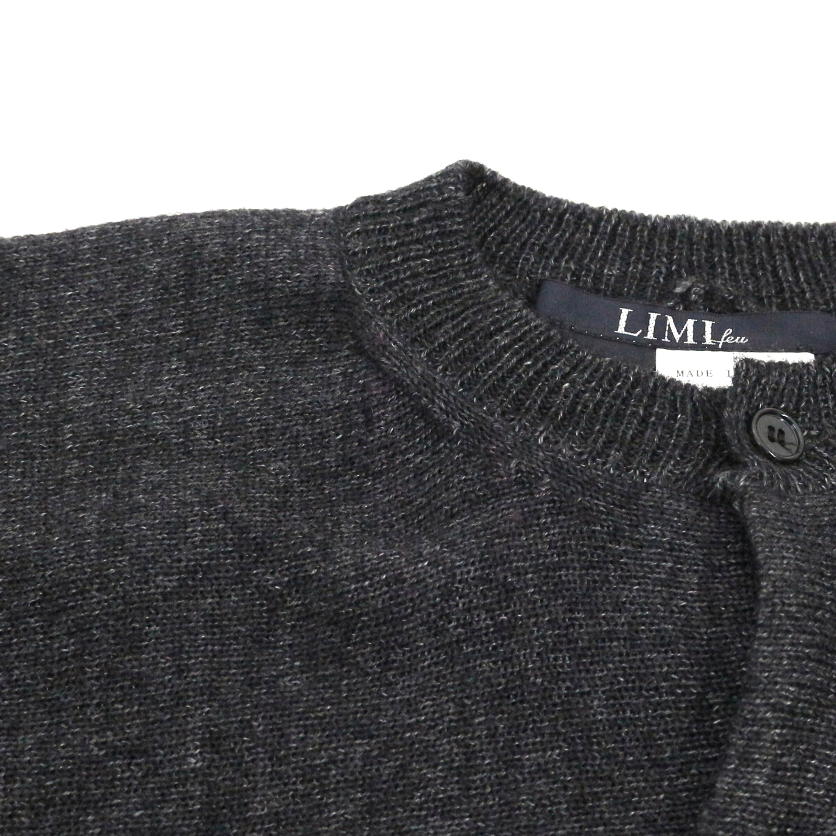 LIMI feu 14AW アルパカアクリルストールドッキングニットカーディガン S LF-K30-162 リミフゥ_画像4