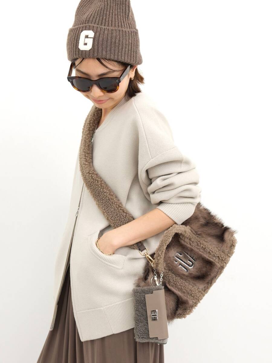新品 L'Appartement購(gòu)入 GOOD GRIEF! 25SS BOA COMPACT CASE ボアコンパクトケース 25090570000610 グッドグリーフ アパルトモン