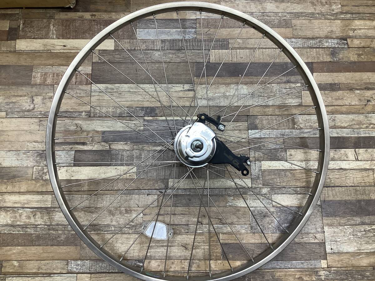 W105 YAMAHA PAS Natura L ヤマハ パス ナチュラ L(PA26NL)26インチ 電動アシスト自転車 前後ホイールセット 中古品_画像2