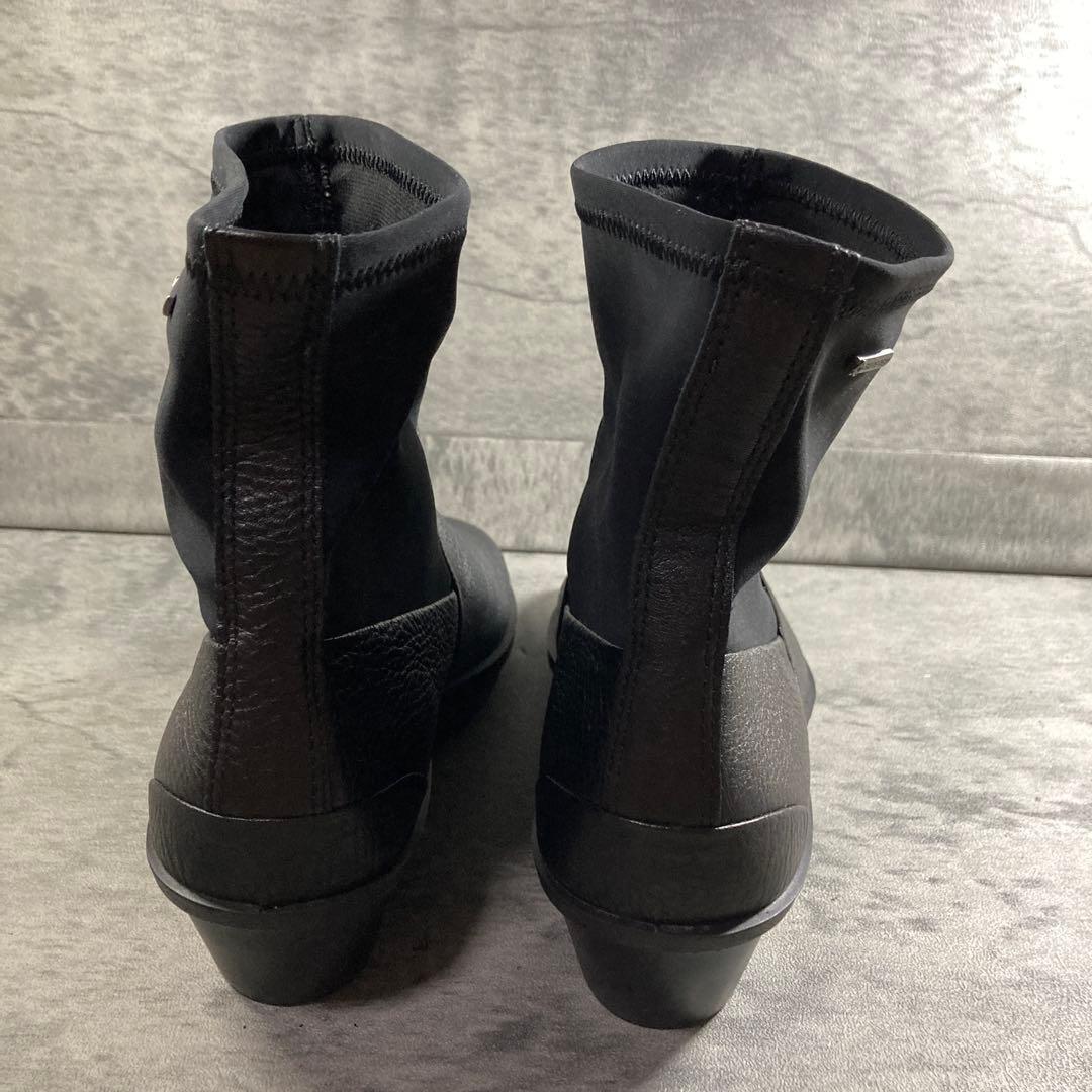 美品 ecco エコー 本革 × ストレッチ GORE-TEX 22cm_画像3
