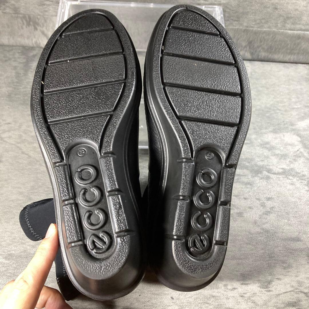 美品 ecco エコー 本革 × ストレッチ GORE-TEX 22cm_画像7