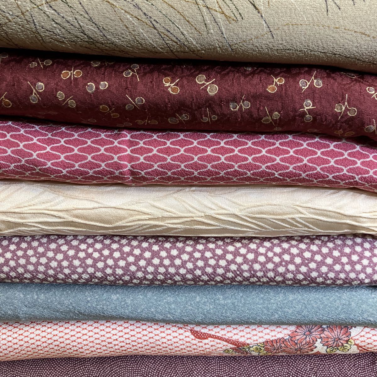 一右衛門No2305 小紋 20枚まとめ売り 正絹着物 京友禅 江戸小紋 お洒落小紋 更紗 紅型 縮緬 大量まとめ売り大処分_画像8