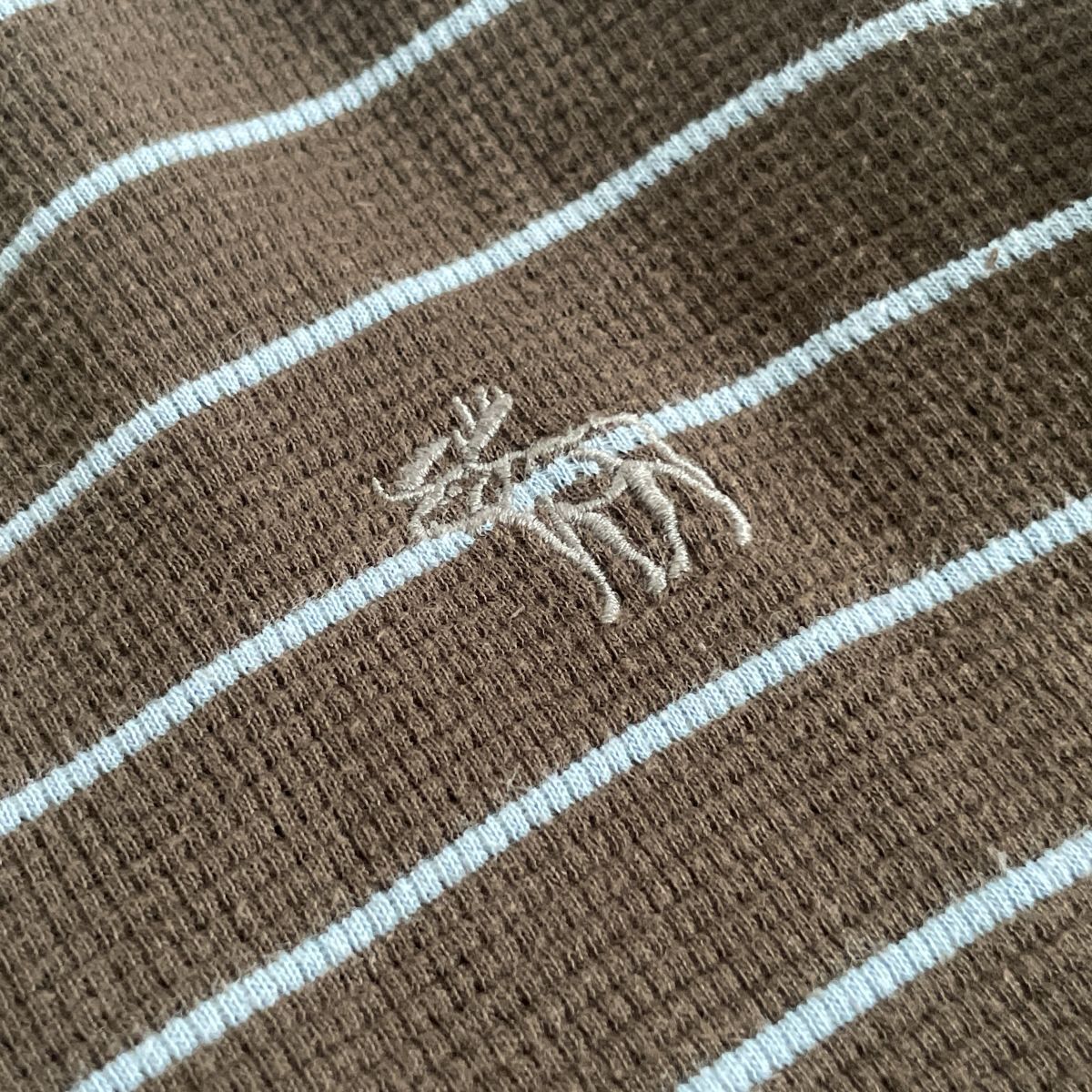 Abercrombie&Fitch●●ロゴ 刺繍 サーマル ワッフル生地 L/S 長袖 ロングスリーブ カットソー●アバクロンビーアンドフィッチ_画像6