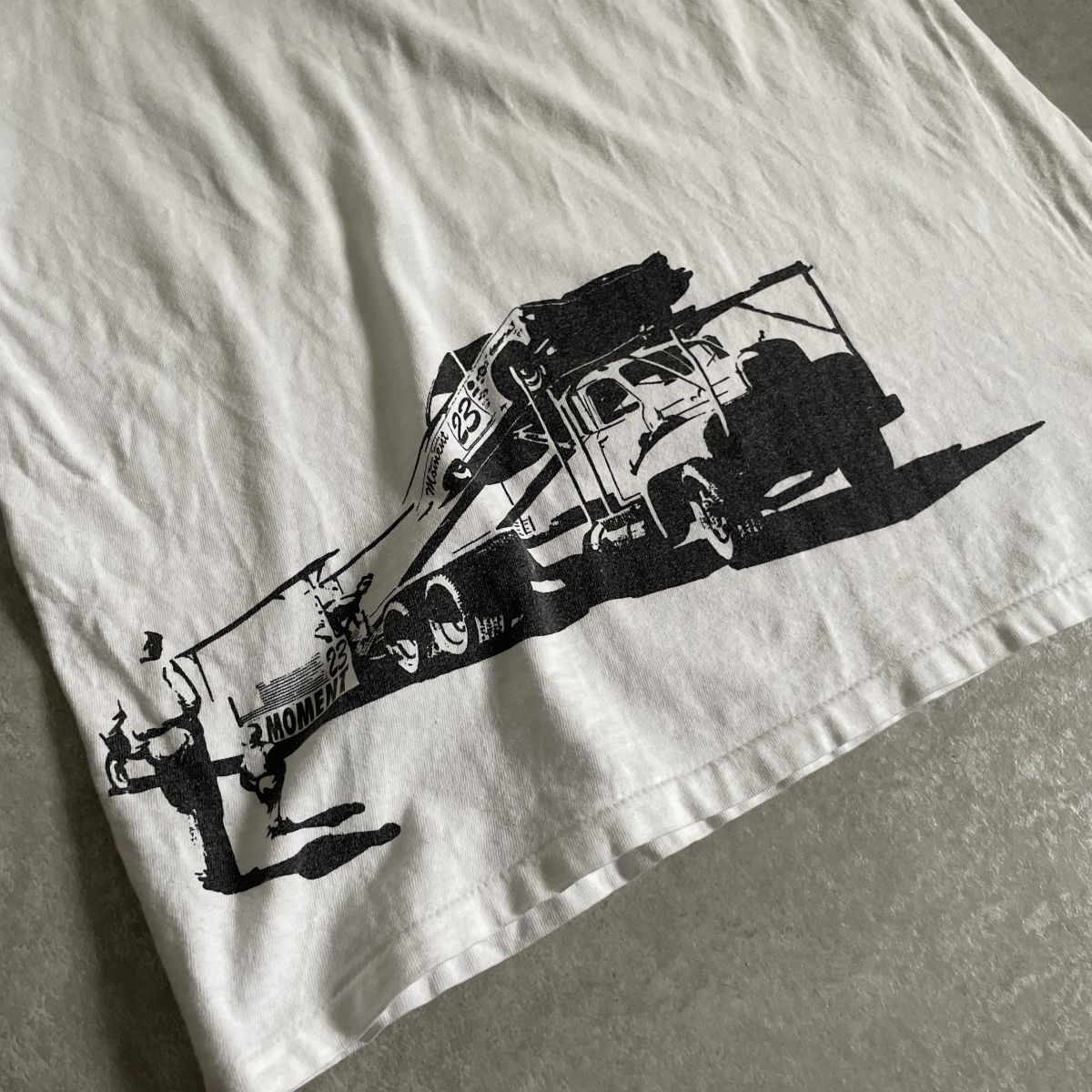 90`s●アメリカ製●ONEITA●MOMENT MOTOR SPORTS●Mサイズ●シングルステッチ 車 プリント コットン 半袖 クルーネック Tシャツ●オニータ_画像8