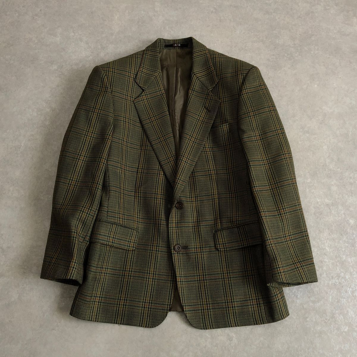 DAKS●千鳥格子 ウール ブレザー テーラード ジャケット●ダックス_画像1
