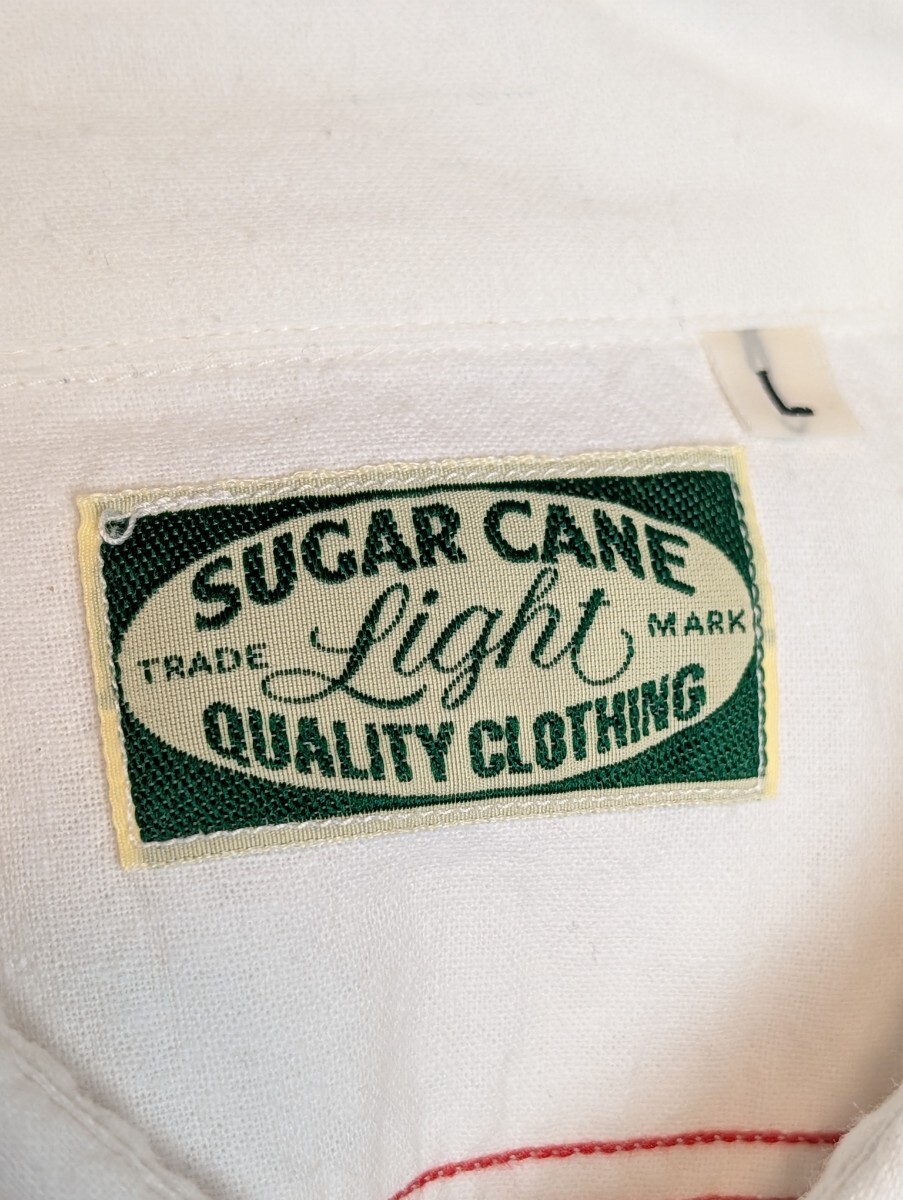 SUGARCANE Light シュガーケーン ライト ホワイト シャンブレー ワークシャツ Lサイズ 山ポケ ガチャポケ_画像3