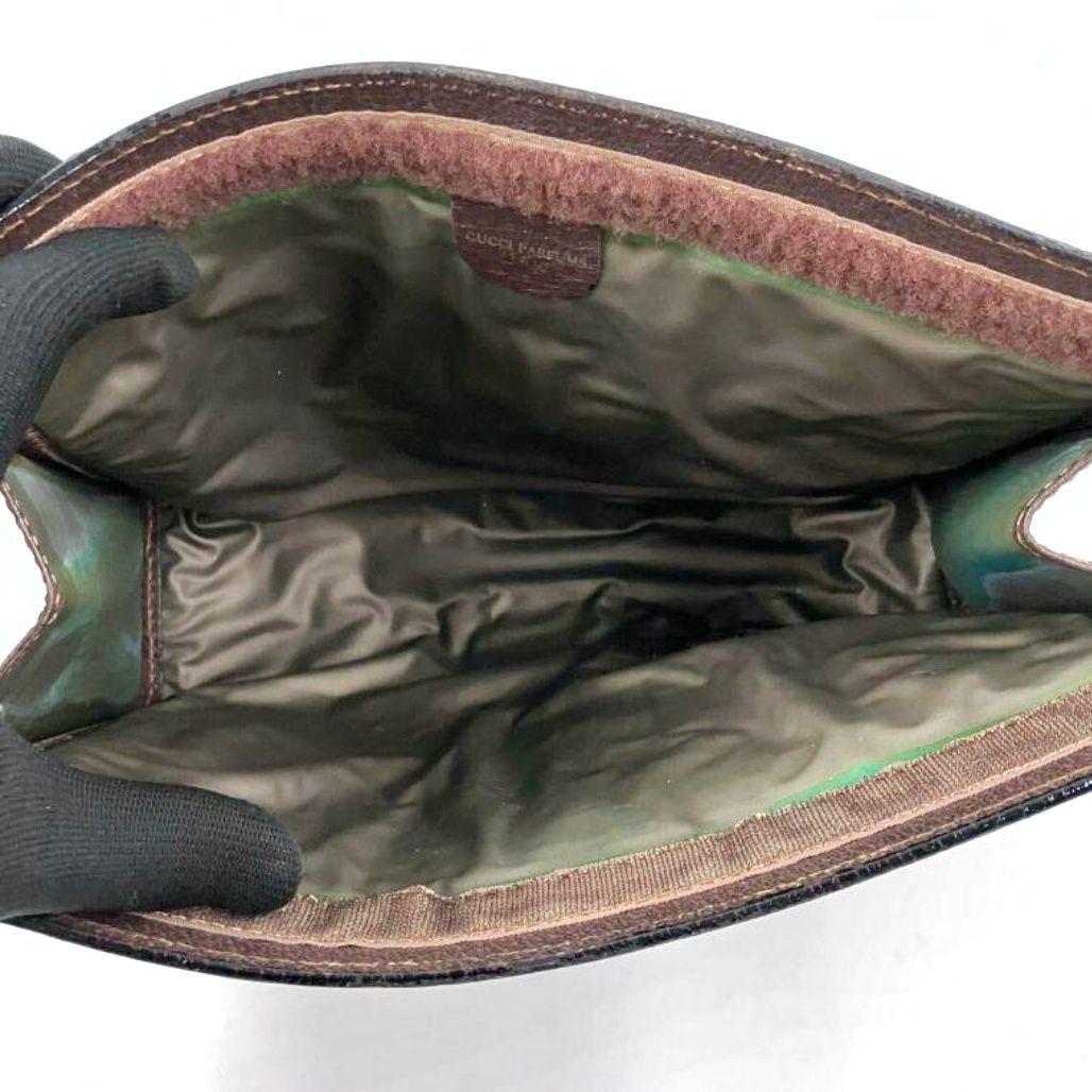 粉吹きなし● グッチ 3006 GUCCI オールドグッチ セカンドバッグ ハンドバッグ クラッチバッグ シェリー GGスプリーム PVC 1円_画像9