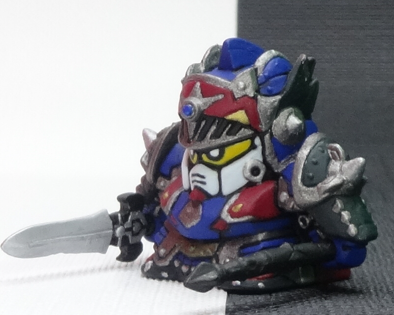 ガン消し 皇騎士ガンダムFA 消しゴム SDガンダム外伝 フィギュア リペイント ナイトガンダム ガシャポン_画像4
