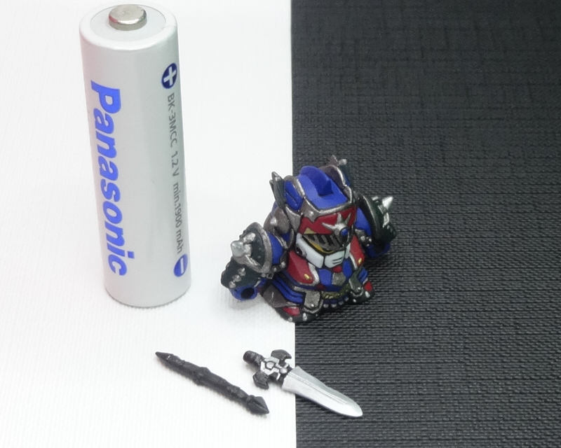 ガン消し 皇騎士ガンダムFA 消しゴム SDガンダム外伝 フィギュア リペイント ナイトガンダム ガシャポン_画像5