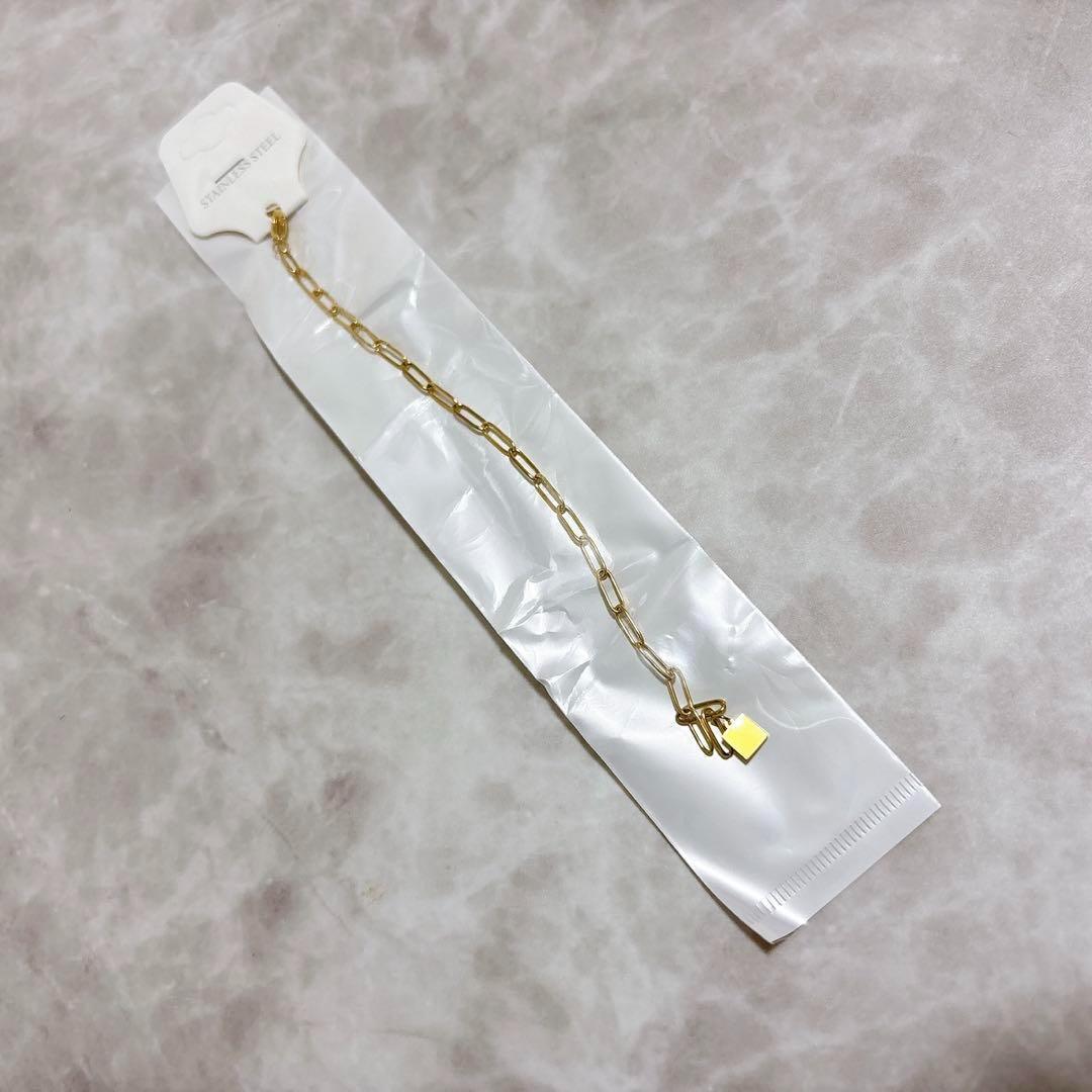 チェーンブレスレット ゴールド シンプル アンクレット ステンレス 大人可愛い_画像7