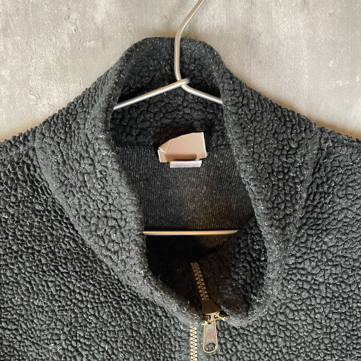 【USA製】EMSブラック フリース ハーフジップジャケット Lサイズ相当 ハーフジップ 古着 ブラック 90s ビンテージ アウトドア Lサイズ相当_画像3