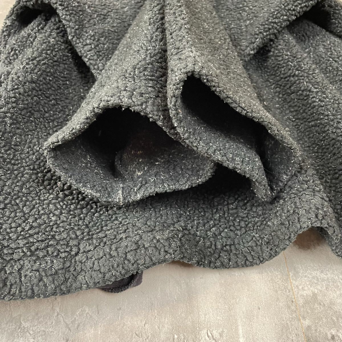 【USA製】EMSブラック フリース ハーフジップジャケット Lサイズ相当 ハーフジップ 古着 ブラック 90s ビンテージ アウトドア Lサイズ相当_画像6