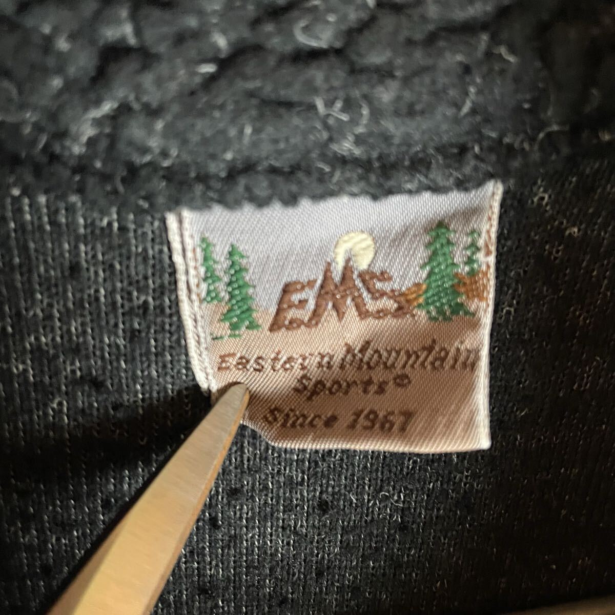 【USA製】EMSブラック フリース ハーフジップジャケット Lサイズ相当 ハーフジップ 古着 ブラック 90s ビンテージ アウトドア Lサイズ相当_画像8