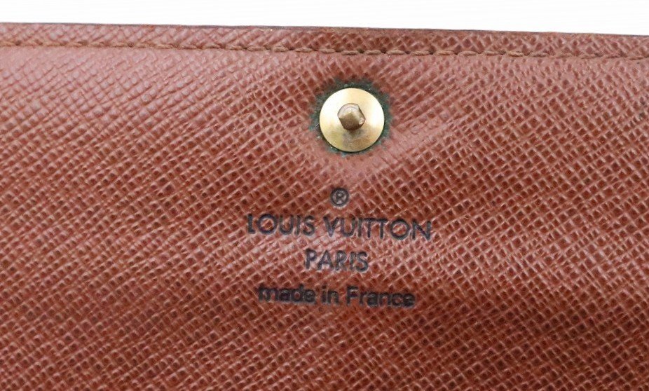 【行董】Louis Vuitton ルイヴィトン M61734 ポルトフォイユ サラ モノグラム 長財布 レザー ブラウン系 UA396ABH21_画像3
