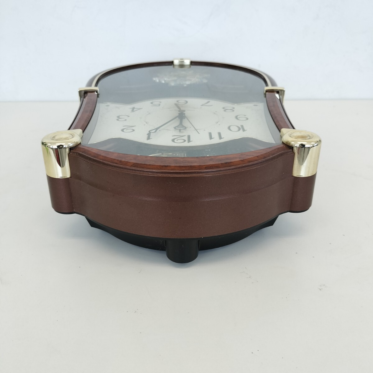 【25*10191】動作OK☆CITIZEN 電波メロディからくり掛時計 パルミューズロンドB 4MN401 シチズン インテリア メロディ6曲 当時物_画像6