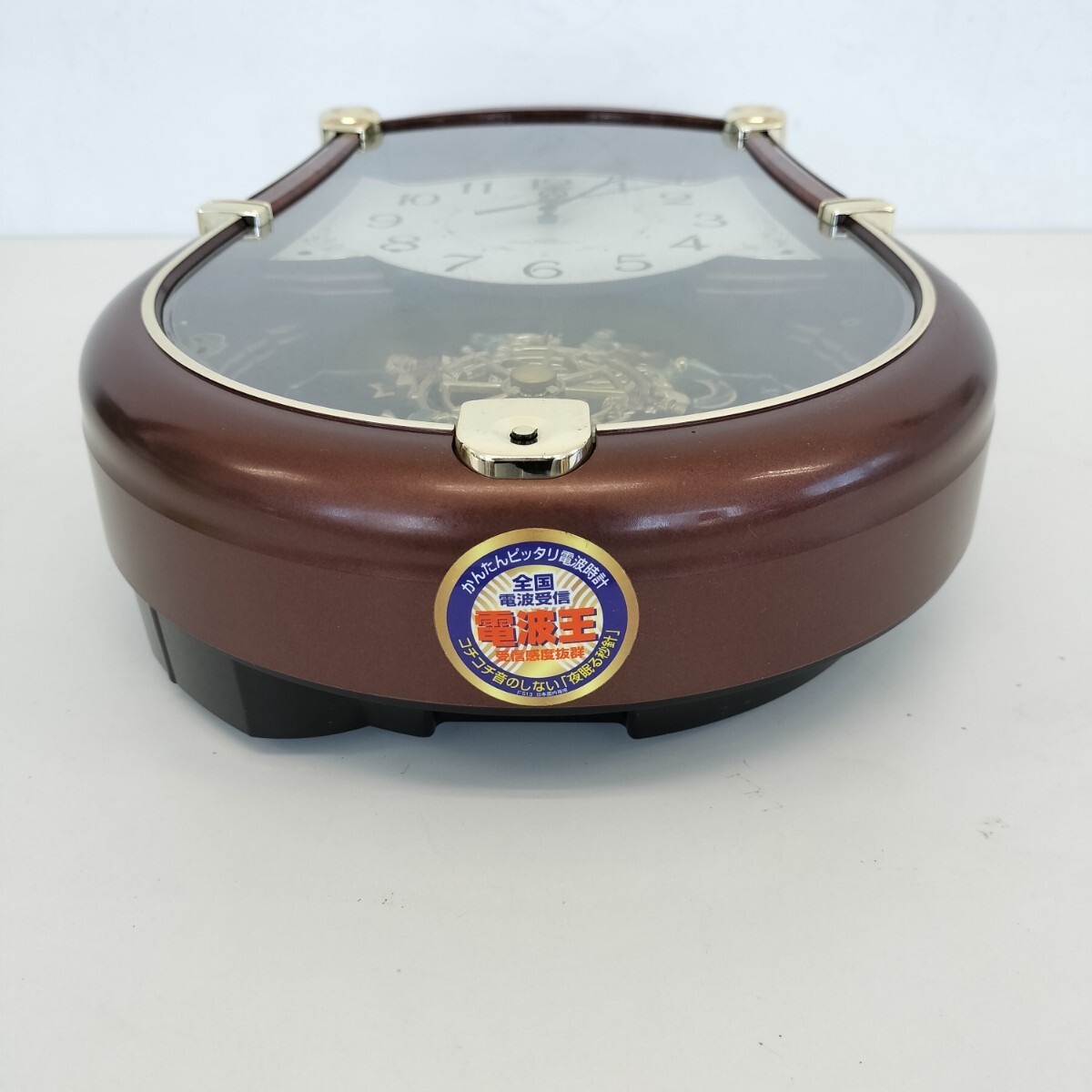 【25*10191】動作OK☆CITIZEN 電波メロディからくり掛時計 パルミューズロンドB 4MN401 シチズン インテリア メロディ6曲 当時物_画像7