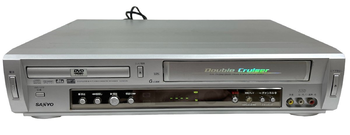 【ジャンク】SANYO サンヨー DVDプレーヤー一体型ビデオテープレコーダー VZ-DV2G 2003年製 三洋電機 VHS マルチ リモコン付属_画像2