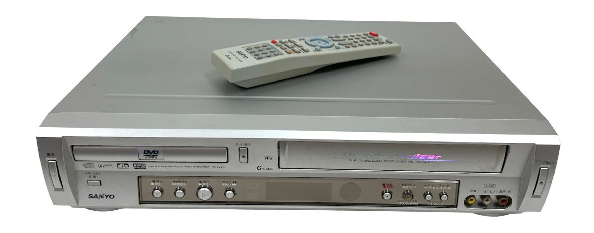 【ジャンク】SANYO サンヨー DVDプレーヤー一体型ビデオテープレコーダー VZ-DV2G 2003年製 三洋電機 VHS マルチ リモコン付属_画像1