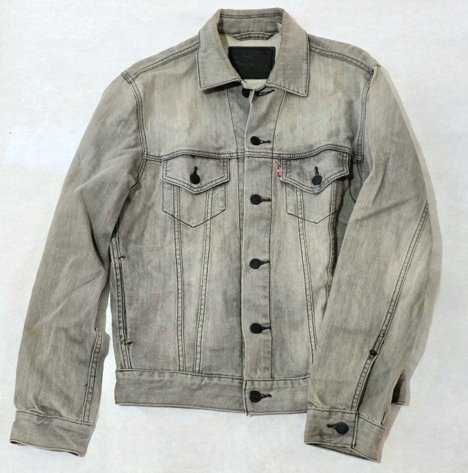LEVI’S リーバイス デニムジャケット メンズ Sサイズ グレー系 ジージャン 長袖 上著 ジャケット ファッション アパレル HMY