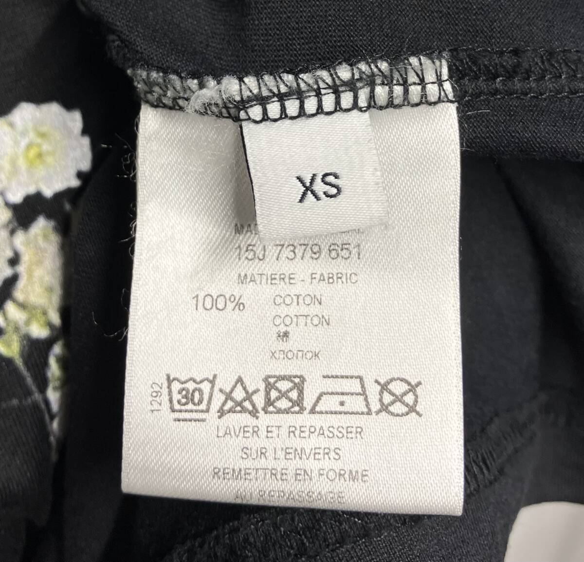 GIVENCHY かすみ草柄 15J 7379 651 ブラック 半袖Tシャツ サイズ:XS ジバンシィー_画像6