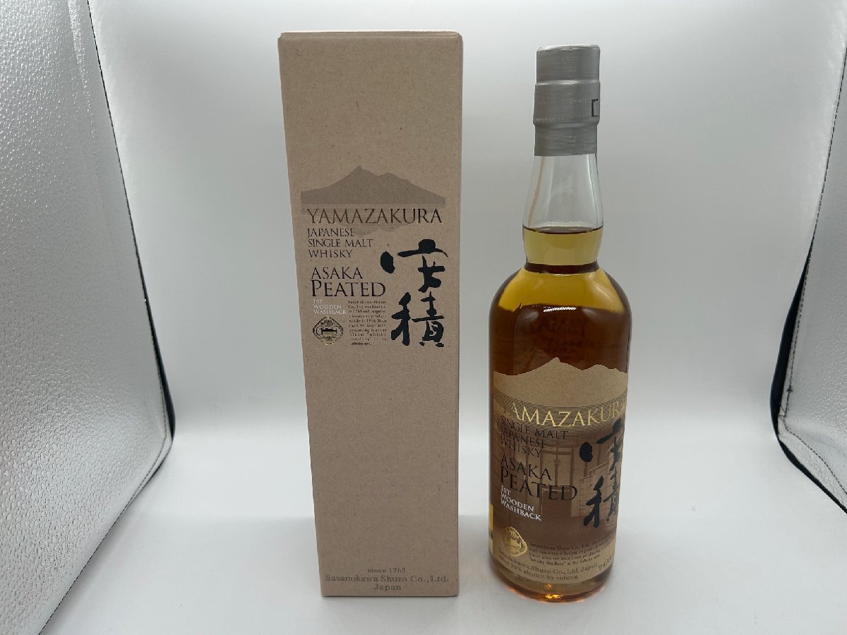 【1円スタート】山桜 安積 ピーテッド 1st Wooden Washback 700ml 50%_画像1