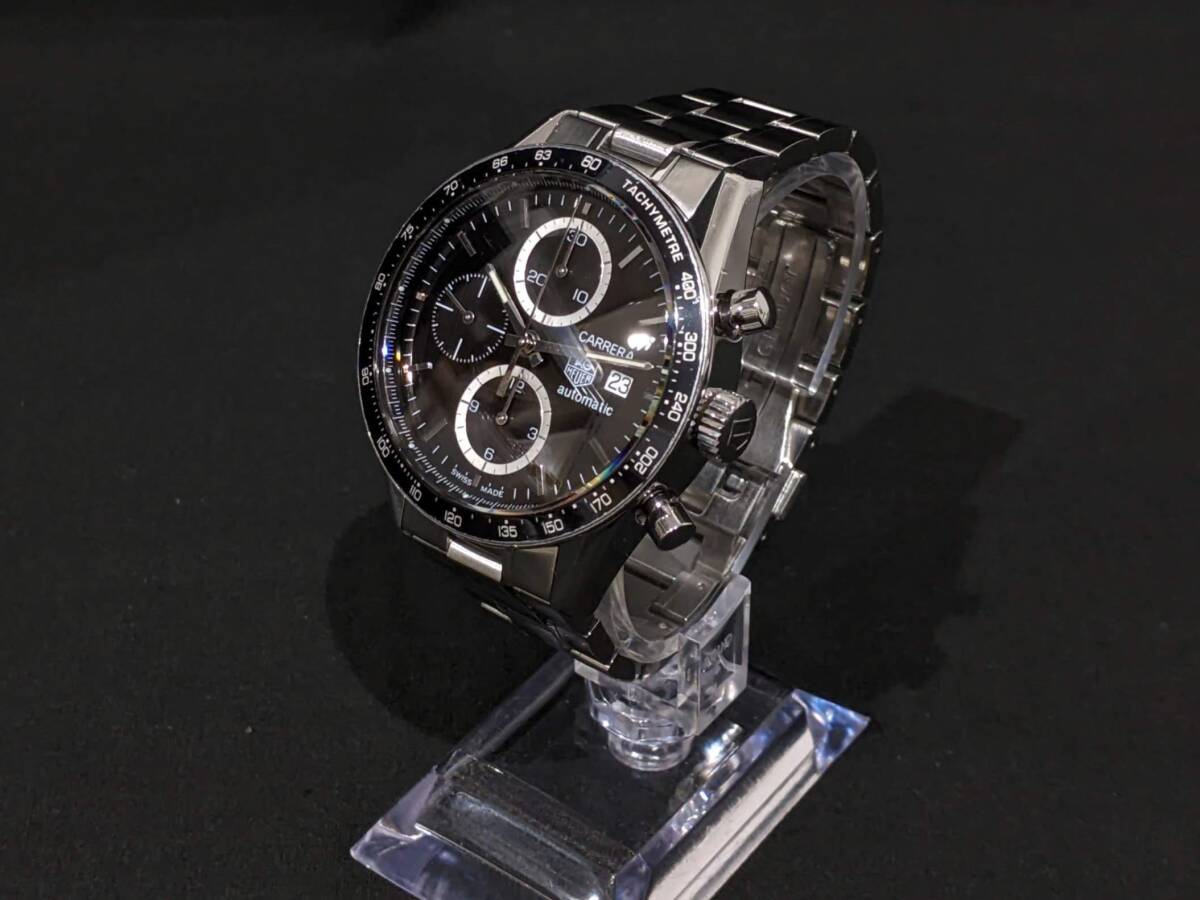 【69016】TAGHEUER タグホイヤー カレラ CV2010-3 クロノグラフ 自動巻き オートマ 稼働品 腕時計 時計 メンズ コレクション_画像1