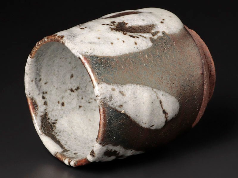 【古美味】人間国宝 清水卯一 鉄燿二変 湯呑 茶道具 保証品 8JnZ_画像3