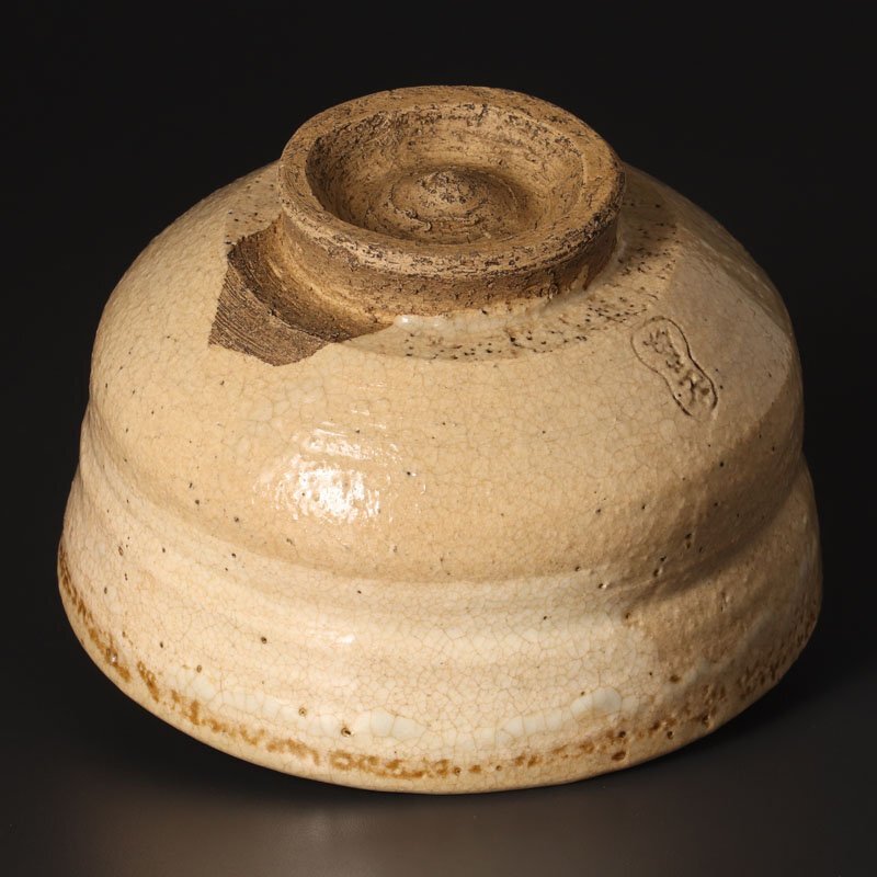 【古美味】十代長(zhǎng)岡住右衛(wèi)門(mén)(空處)『即中斎書(shū)付』出云焼茶碗 銘:五月雨 茶道具 保証品 7tBA