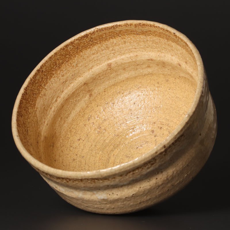 【古美味】十代長(zhǎng)岡住右衛(wèi)門(mén)(空處)『即中斎書(shū)付』出云焼茶碗 銘:五月雨 茶道具 保証品 7tBA