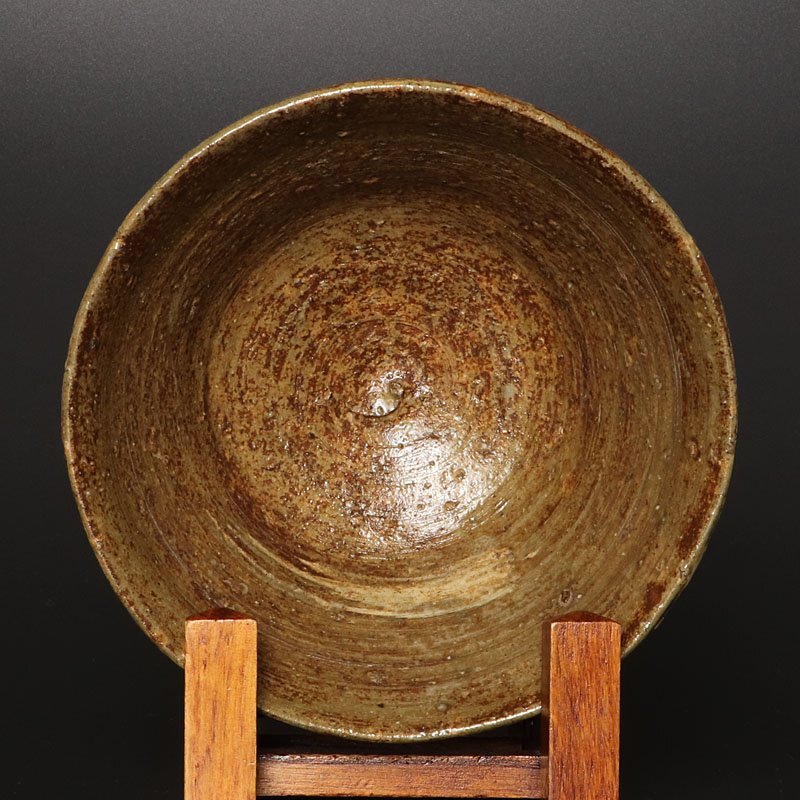 【古美味】十一代長岡空権(住右衛(wèi)門)作 楽山焼茶碗 茶道具 保証品 2LKe