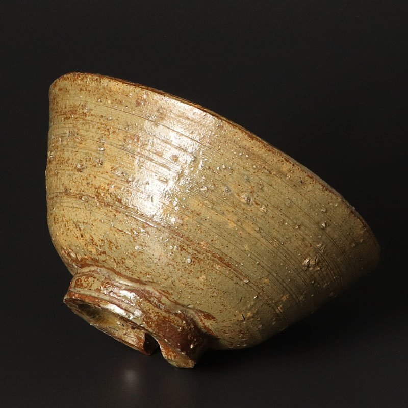 【古美味】十一代長岡空権(住右衛(wèi)門)作 楽山焼茶碗 茶道具 保証品 2LKe