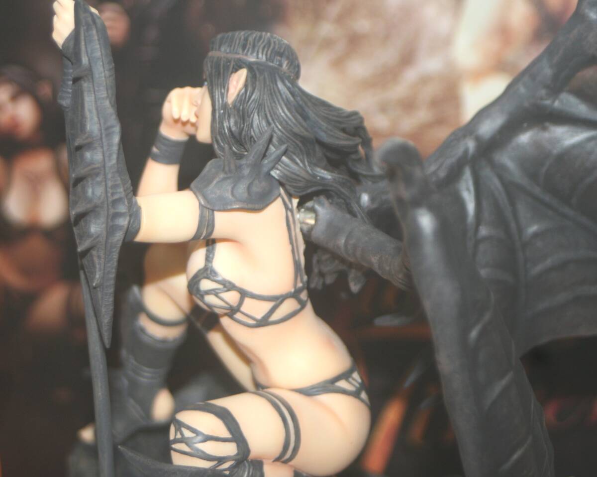 開封品♪ ブラック・ティンカーベル ファンタジーギャラリー 限定500個版 ポリストーン製(やまとUSA,サクリファイス,ゴールデンラバー)_画像8