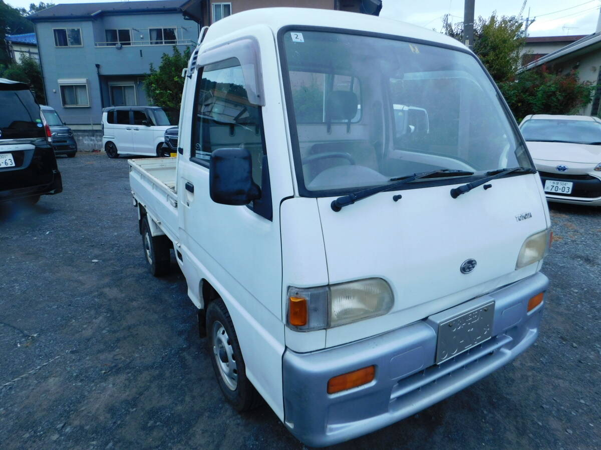 サンバートラック　４WD　　エアコン付き。　タイベル交換済み実走行＆無事故。整備点検済み令和９年２月まで_画像1