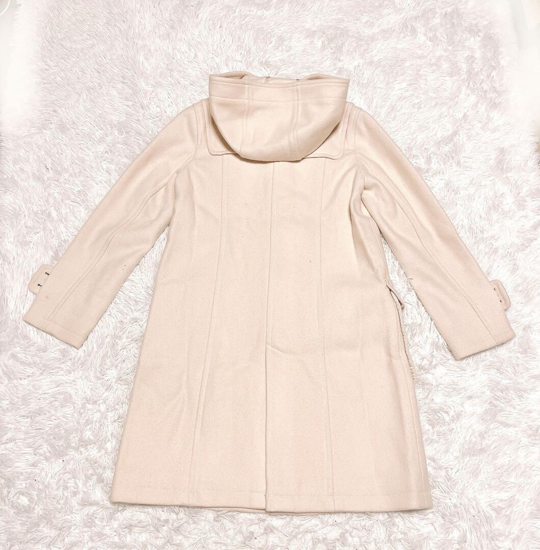 ダイアグラム ロング ダッフル コート ホワイト ベージュ ウール アンゴラ_画像7