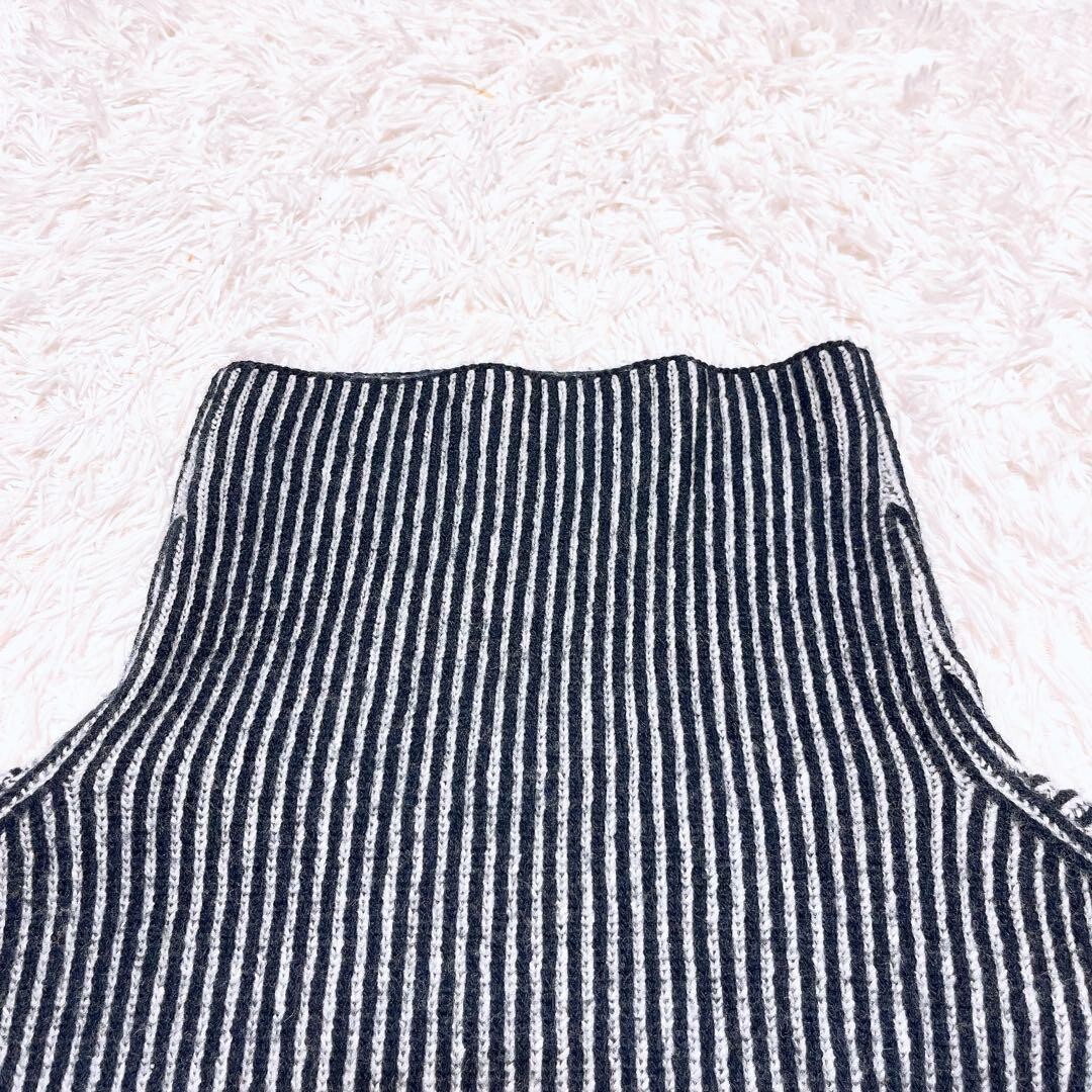 エトレトウキョウ ダブルカラー ボリューム ニット ワンピース ロング タートル_画像6