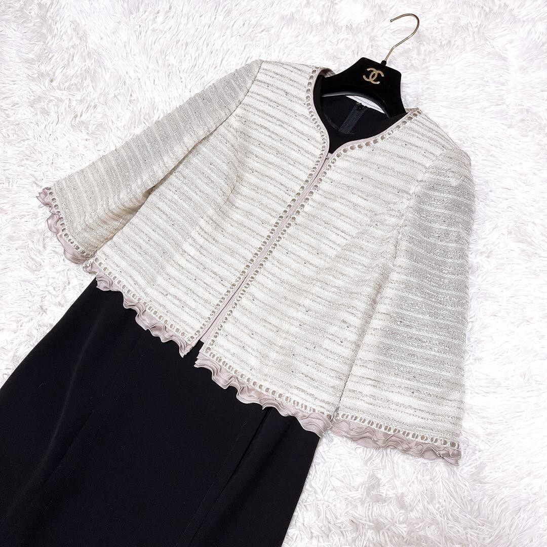 東京ソワール soir dolce セレモニー ジャケット ワンピース 11号_画像2