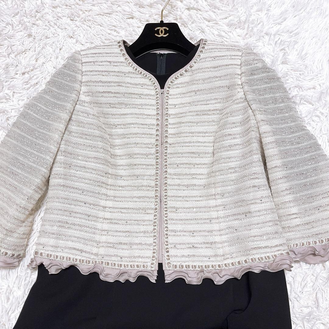 東京ソワール soir dolce セレモニー ジャケット ワンピース 11号_画像3